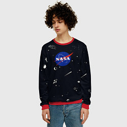 Свитшот мужской NASA, цвет: 3D-красный — фото 2