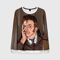 Свитшот мужской 10TH DOCTOR WHO, цвет: 3D-белый