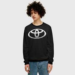 Свитшот мужской Toyota carbon, цвет: 3D-черный — фото 2