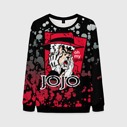 Свитшот мужской Приключения ДжоДжо, цвет: 3D-черный