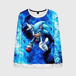 Свитшот мужской Blue Sonic, цвет: 3D-белый