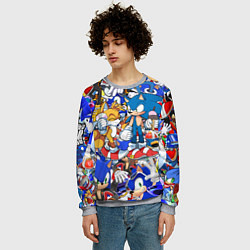 Свитшот мужской SONIC PATTERN, цвет: 3D-меланж — фото 2