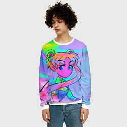 Свитшот мужской ЦВЕТНАЯ МУН, цвет: 3D-белый — фото 2
