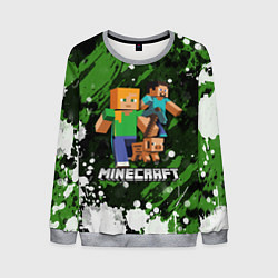 Свитшот мужской Minecraft Майнкрафт, цвет: 3D-меланж