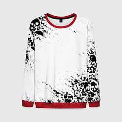 Свитшот мужской БЕЛЫЕ ЧЕРЕПА, цвет: 3D-красный