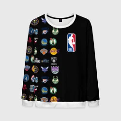Свитшот мужской NBA Team Logos 2, цвет: 3D-белый
