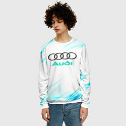 Свитшот мужской Audi, цвет: 3D-белый — фото 2