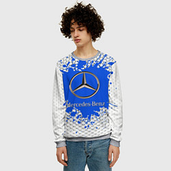 Свитшот мужской Mercedes, цвет: 3D-меланж — фото 2