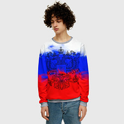 Свитшот мужской Россия, цвет: 3D-меланж — фото 2
