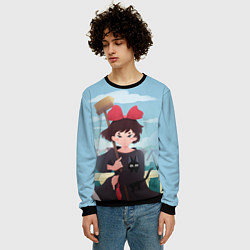 Свитшот мужской Ведьмина служба доставки, цвет: 3D-черный — фото 2