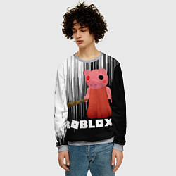 Свитшот мужской Roblox Piggy, цвет: 3D-меланж — фото 2