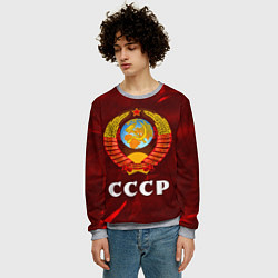 Свитшот мужской СССР USSR, цвет: 3D-меланж — фото 2