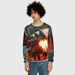 Свитшот мужской Дракон Z, цвет: 3D-меланж — фото 2