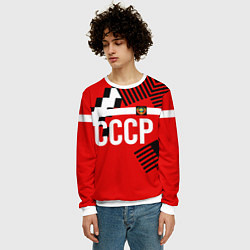 Свитшот мужской Форма сборной по футболу 1991, цвет: 3D-белый — фото 2