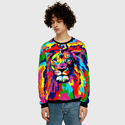 Свитшот мужской Лев Artistic Art, цвет: 3D-черный — фото 2