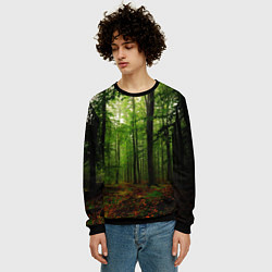 Свитшот мужской Лес, цвет: 3D-черный — фото 2