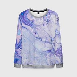 Свитшот мужской Разводы сиреневой краской, цвет: 3D-меланж