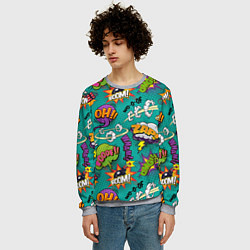 Свитшот мужской Pop art comics, цвет: 3D-меланж — фото 2