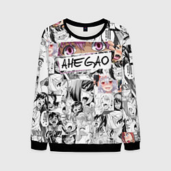 Свитшот мужской Ахегао Ahegao, цвет: 3D-черный