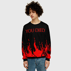 Свитшот мужской YOU DIED, цвет: 3D-черный — фото 2