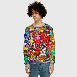 Свитшот мужской ROBLOX PIGGY, цвет: 3D-меланж — фото 2