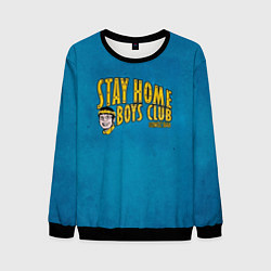Свитшот мужской Stay home boys club, цвет: 3D-черный