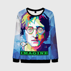 Свитшот мужской Джон Леннон Imagine, цвет: 3D-черный