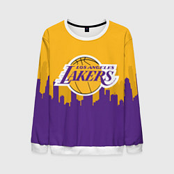 Свитшот мужской LOS ANGELES LAKERS, цвет: 3D-белый