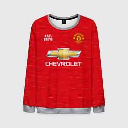 Свитшот мужской MANCHESTER UNITED 2021 - HOME, цвет: 3D-меланж
