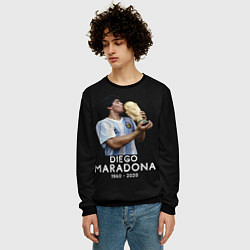 Свитшот мужской Diego Maradona, цвет: 3D-черный — фото 2