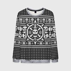 Свитшот мужской Свитер с черепами, цвет: 3D-меланж