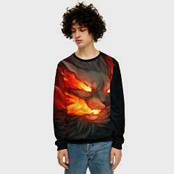 Свитшот мужской Пламенный лев Inferno, цвет: 3D-черный — фото 2