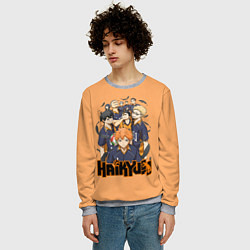 Свитшот мужской Аниме Волейбол, цвет: 3D-меланж — фото 2