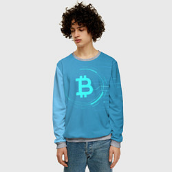 Свитшот мужской Bitcoin, цвет: 3D-меланж — фото 2