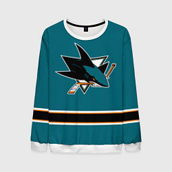 Свитшот мужской Сан-Хосе Шаркс Форма1, цвет: 3D-белый
