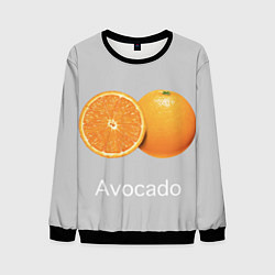 Свитшот мужской Orange avocado, цвет: 3D-черный