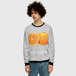 Свитшот мужской Orange avocado, цвет: 3D-черный — фото 2