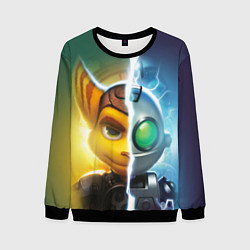 Свитшот мужской Рэтчет и Кланr, цвет: 3D-черный