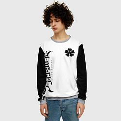 Свитшот мужской Черный клеывер аниме, цвет: 3D-меланж — фото 2