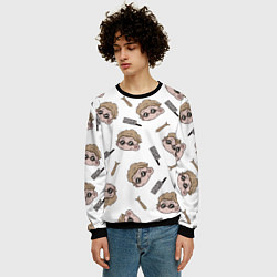 Свитшот мужской Нанами Кенто Магическая битва, цвет: 3D-черный — фото 2