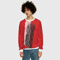 Свитшот мужской Протектор шин, цвет: 3D-белый — фото 2