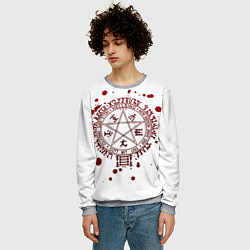 Свитшот мужской Хеллсинг, Печать Алукарда, цвет: 3D-меланж — фото 2