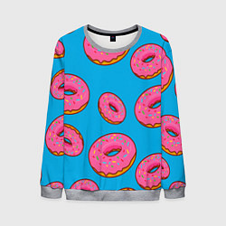 Свитшот мужской Пончики, цвет: 3D-меланж