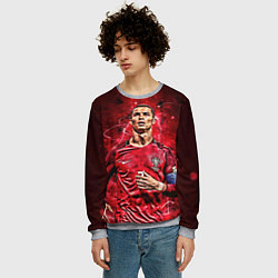 Свитшот мужской Cristiano Ronaldo Portugal, цвет: 3D-меланж — фото 2