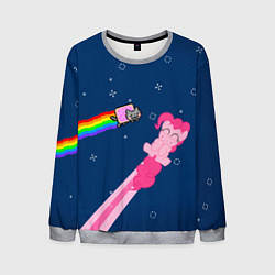 Свитшот мужской Nyan cat x Pony, цвет: 3D-меланж