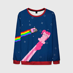 Свитшот мужской Nyan cat x Pony, цвет: 3D-красный