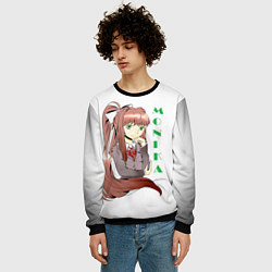Свитшот мужской Doki Doki MONIKA, цвет: 3D-черный — фото 2