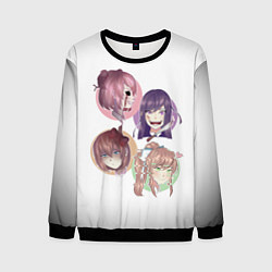 Свитшот мужской Doki Doki Literature Club, цвет: 3D-черный
