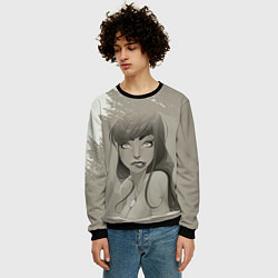 Свитшот мужской Красивая русалка Beautiful mermaid, цвет: 3D-черный — фото 2