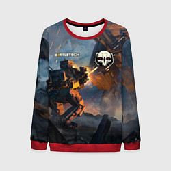 Свитшот мужской Battletech warrior, цвет: 3D-красный